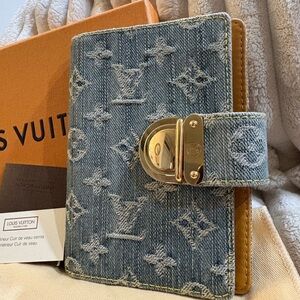 Vintage Louis Vuitton Monogram Denim Agenda PM Blue LIKE-NEW